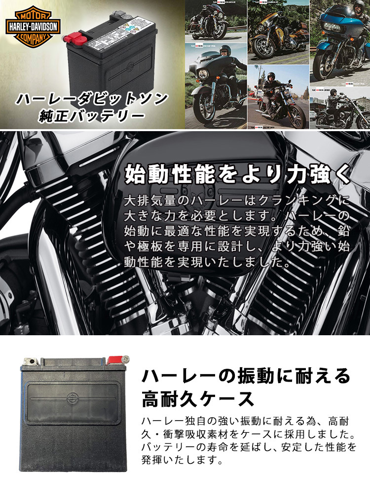 HD 66000211 ハーレーダビットソン 純正 AGM バイクバッテリー 